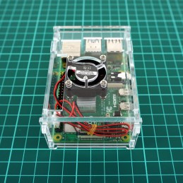 Carcasa Raspberry Pi 4 acril + ventilator