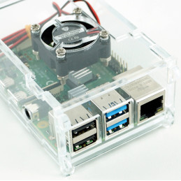 Carcasa Raspberry Pi 4 acril + ventilator