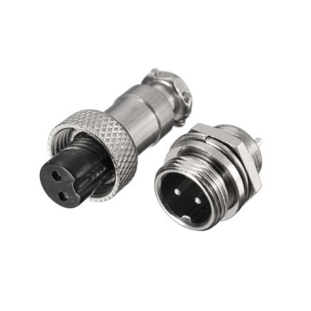 Connector set 16mm GX16-2