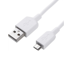 Cablu alimentare micro USB alb - 1m