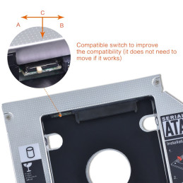 Adaptor HDD/SSD laptop la DVD-ROM