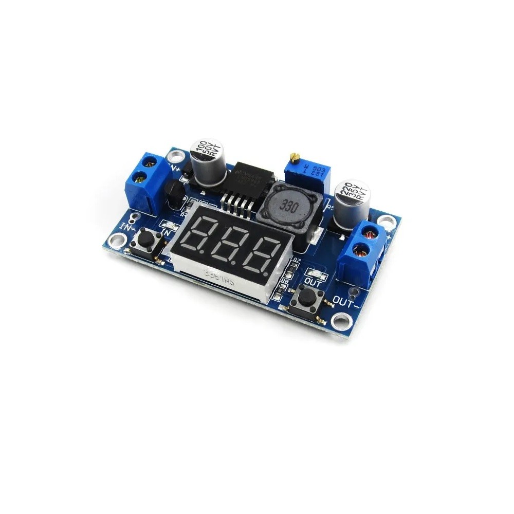DC-DC Step-Down Converter LM2596 with display - ARDUSHOP