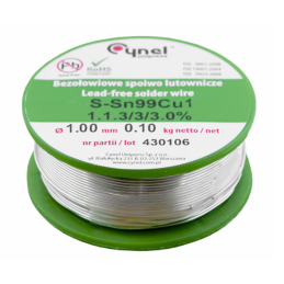 Leadfree solder wire 1mm 100gr Cynel