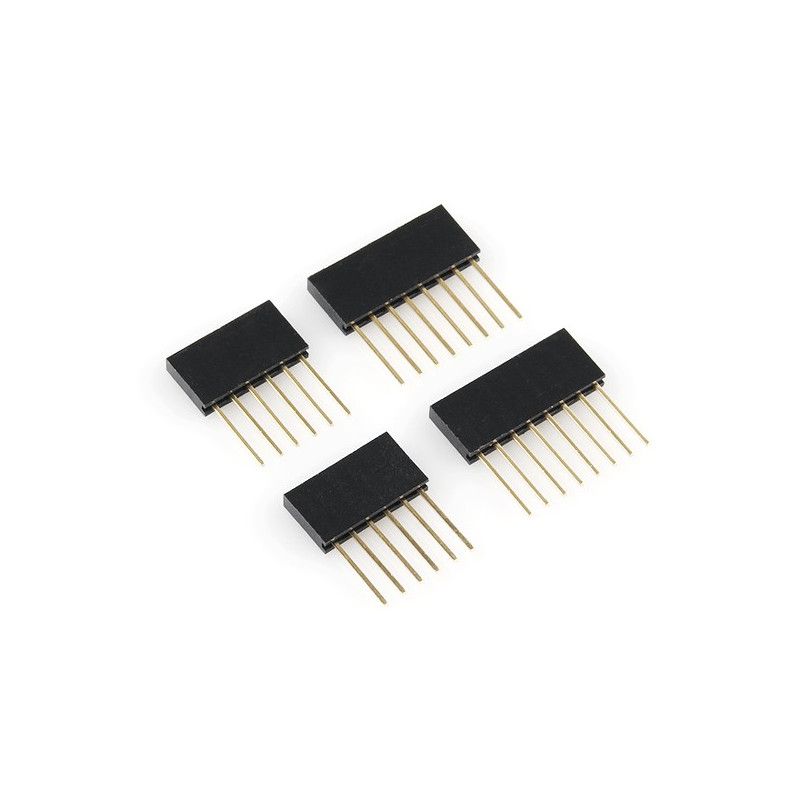 Long pins female header set (8 & 10 pins) - 2.54 mm