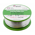 Leadfree solder wire 1mm 100gr Cynel