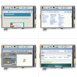 Display LCD de 3.5" 320x480 cu touch rezistiv pentru Raspberry Pi