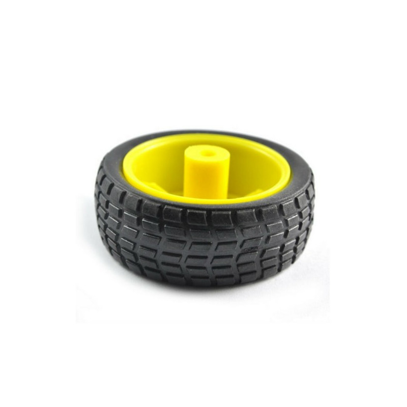 Robot wheel + rubber tire 65mm diameter