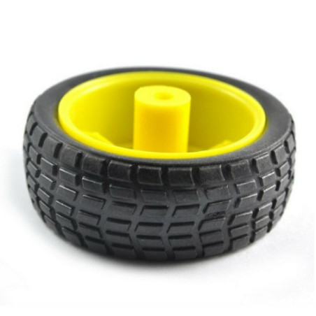 Robot wheel + rubber tire 65mm diameter