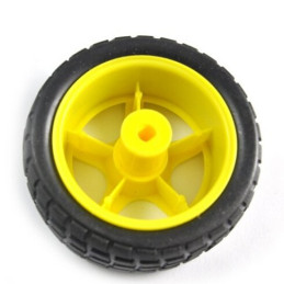 Robot wheel + rubber tire 65mm diameter