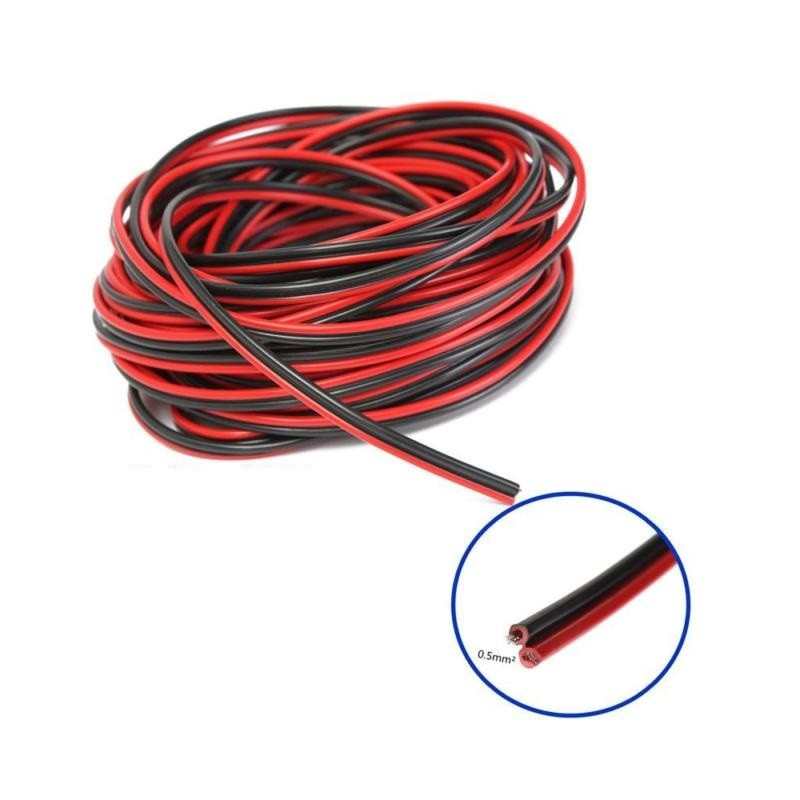 Speaker Cable Red / Black 2x0,5 mm (at Meter)