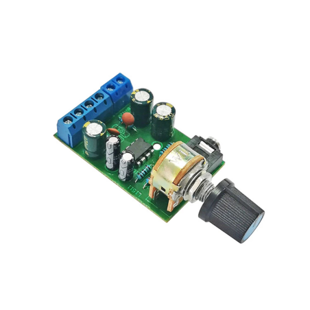 TDA2822 TDA2822M Mini 2.0 Channel 2x1W Stereo Audio Power Amplifier Board DC 5V 12V CAR Volume Control Potentiometer Module